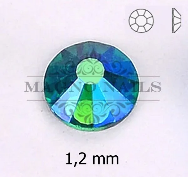 Glas Ministrasssteine rund - Blue Zirkon AB Nail Art Nails Nagel Nögel Nailart